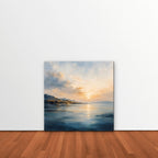 Golden Bay Sunrise Canvas Art - Square – Stretched Canvas Only in room setting