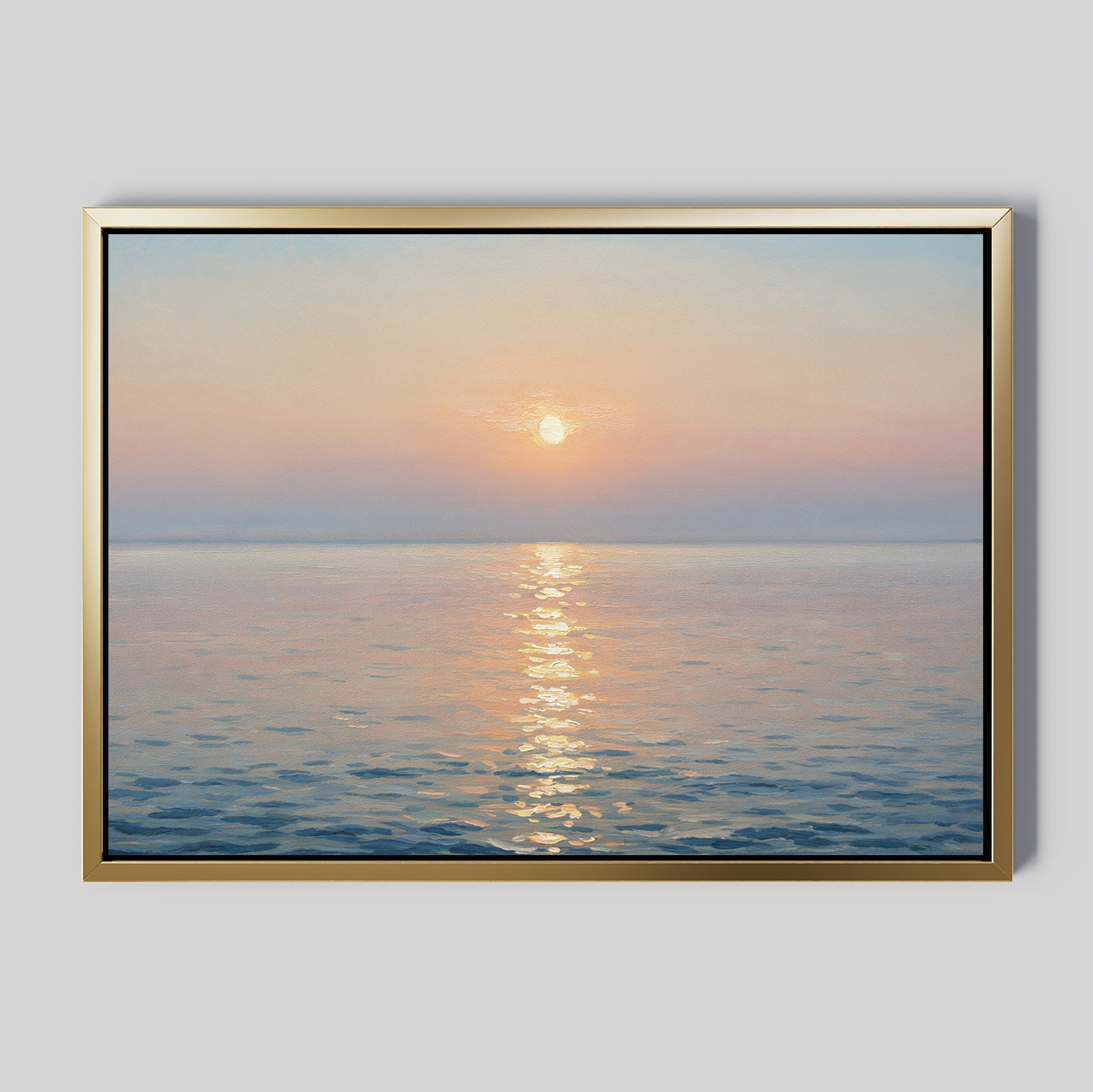 Whispers of a Gilded Tide – blue vintage canvas wall art print by Aspire Prints