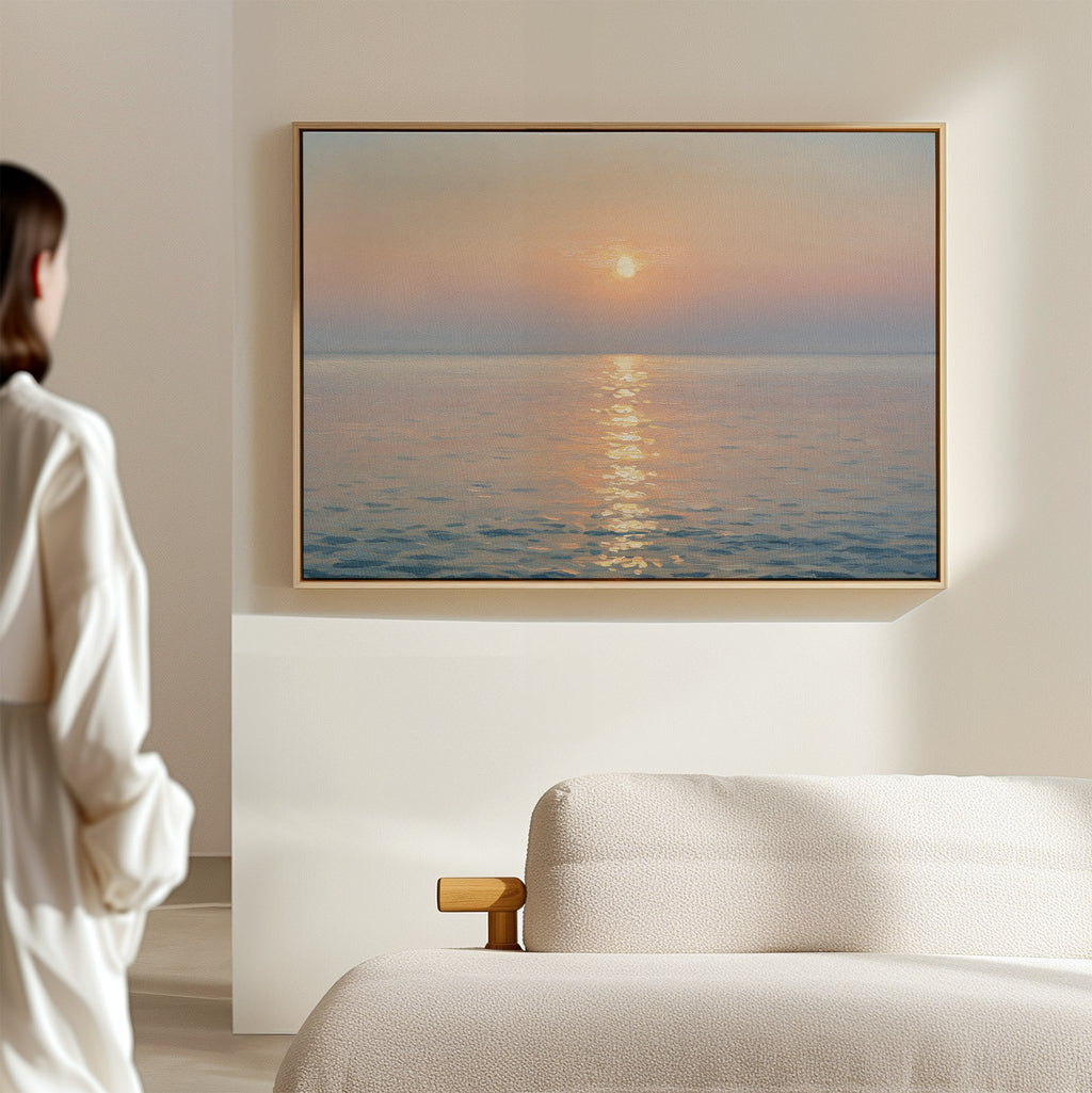 Whispers of a Gilded Tide – blue vintage canvas wall art print by Aspire Prints