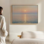 Whispers of a Gilded Tide – blue vintage canvas wall art print by Aspire Prints