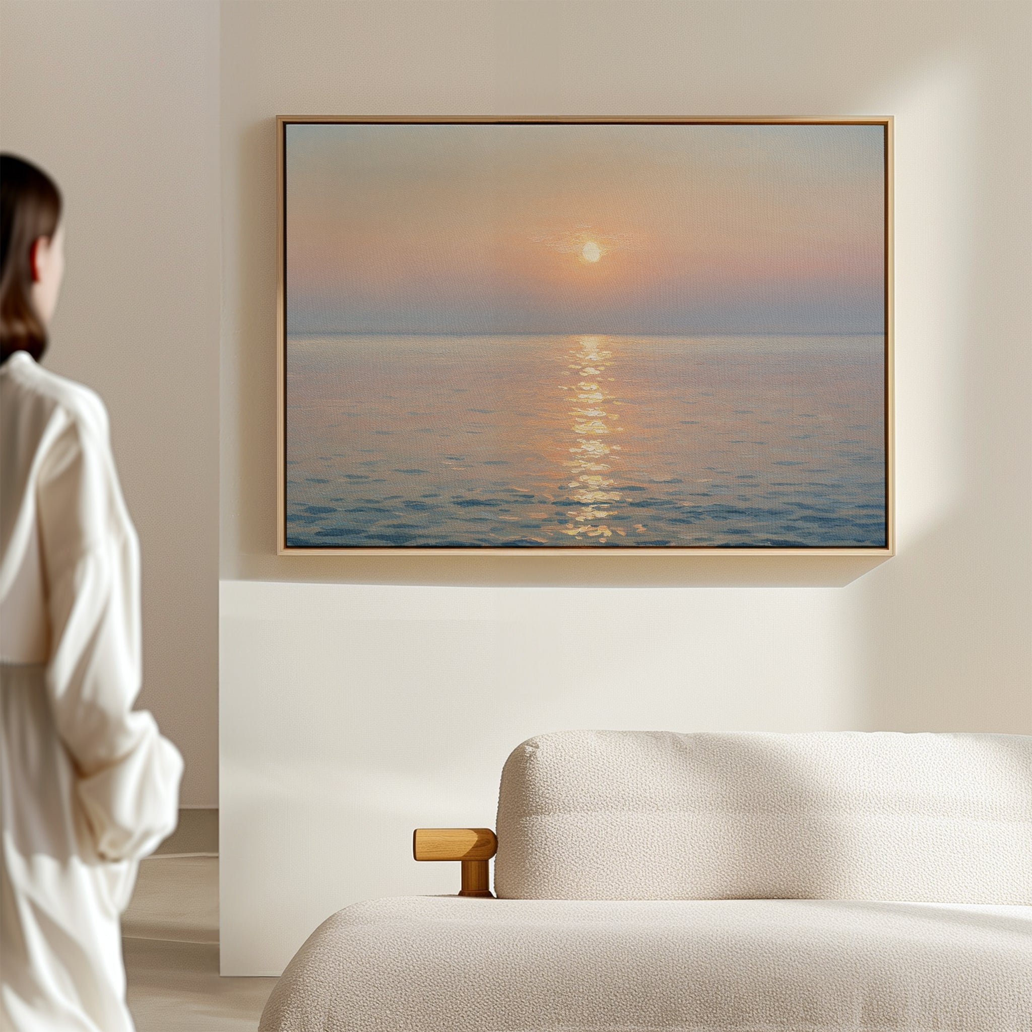 Whispers of a Gilded Tide – blue vintage canvas wall art print by Aspire Prints