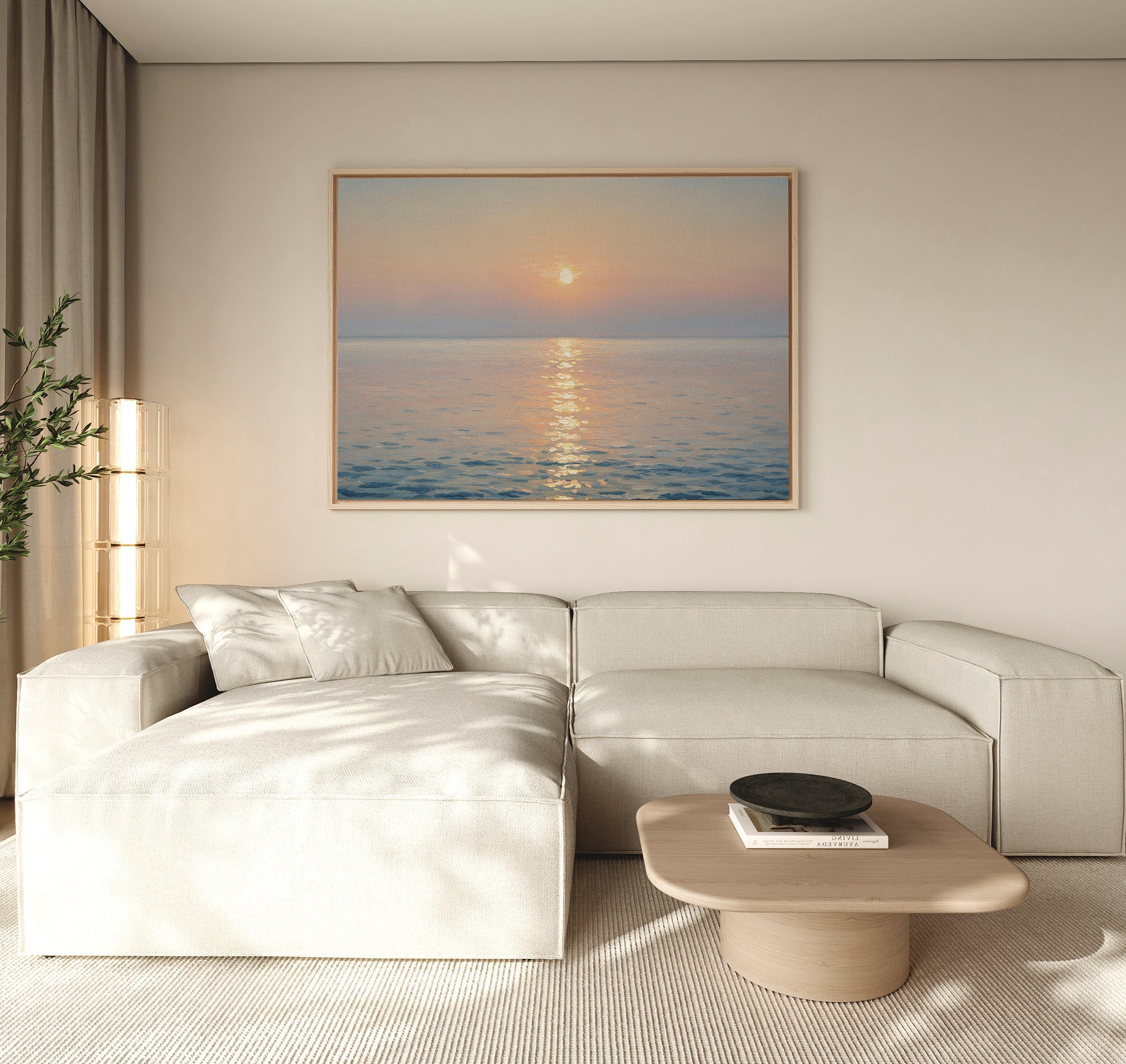 Whispers of a Gilded Tide – blue vintage canvas wall art print by Aspire Prints