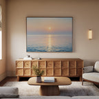 Whispers of a Gilded Tide – blue vintage canvas wall art print by Aspire Prints