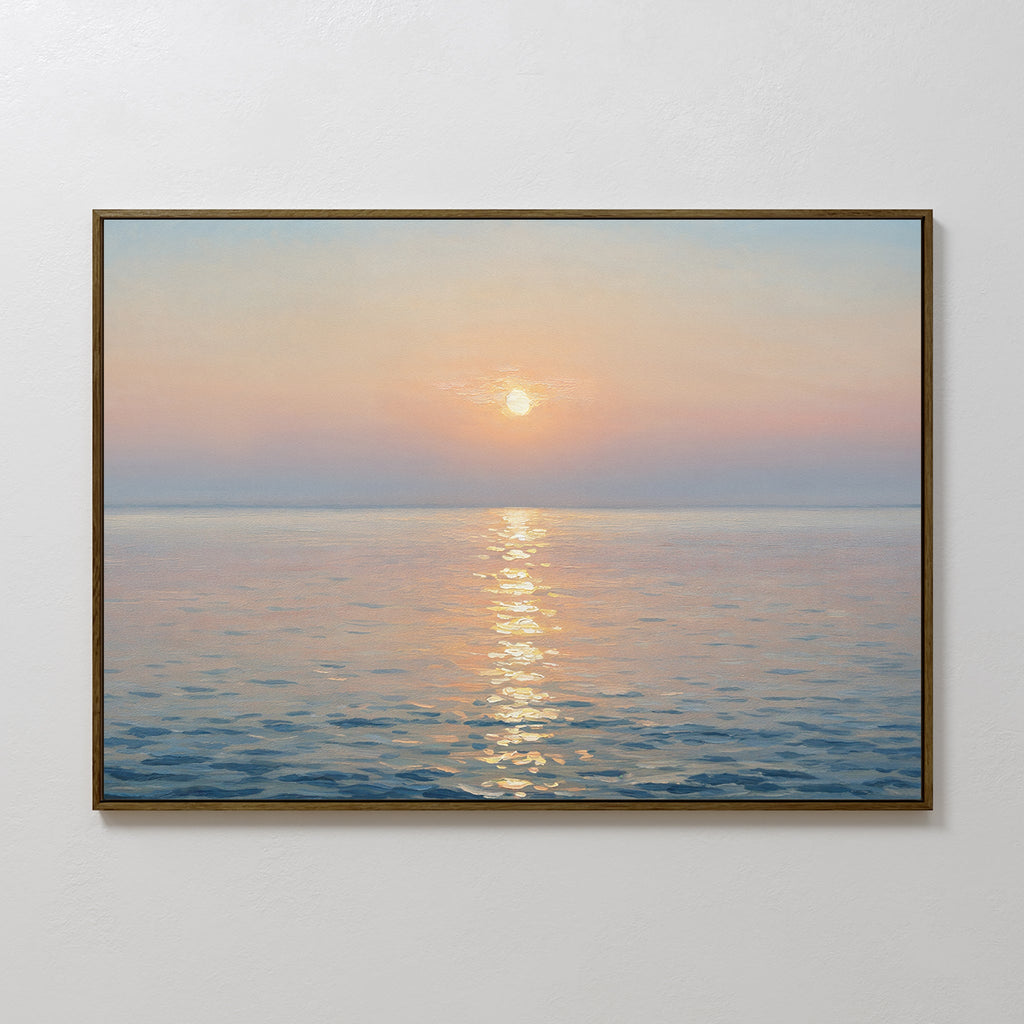 Whispers of a Gilded Tide – blue vintage canvas wall art print by Aspire Prints