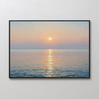 Whispers of a Gilded Tide – blue vintage canvas wall art print by Aspire Prints