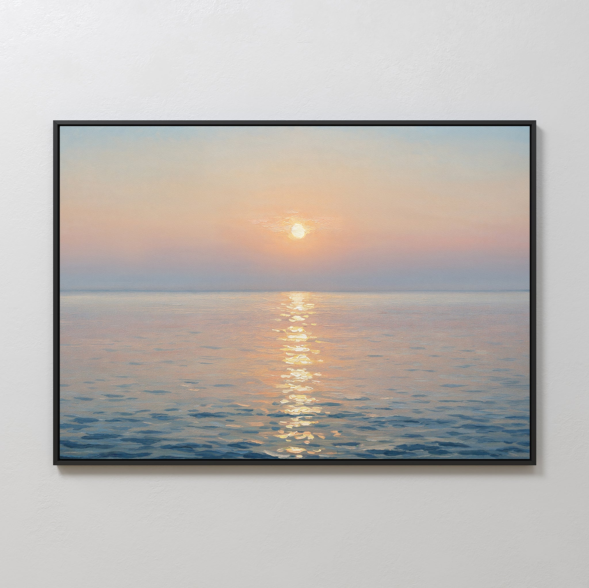 Whispers of a Gilded Tide – blue vintage canvas wall art print by Aspire Prints