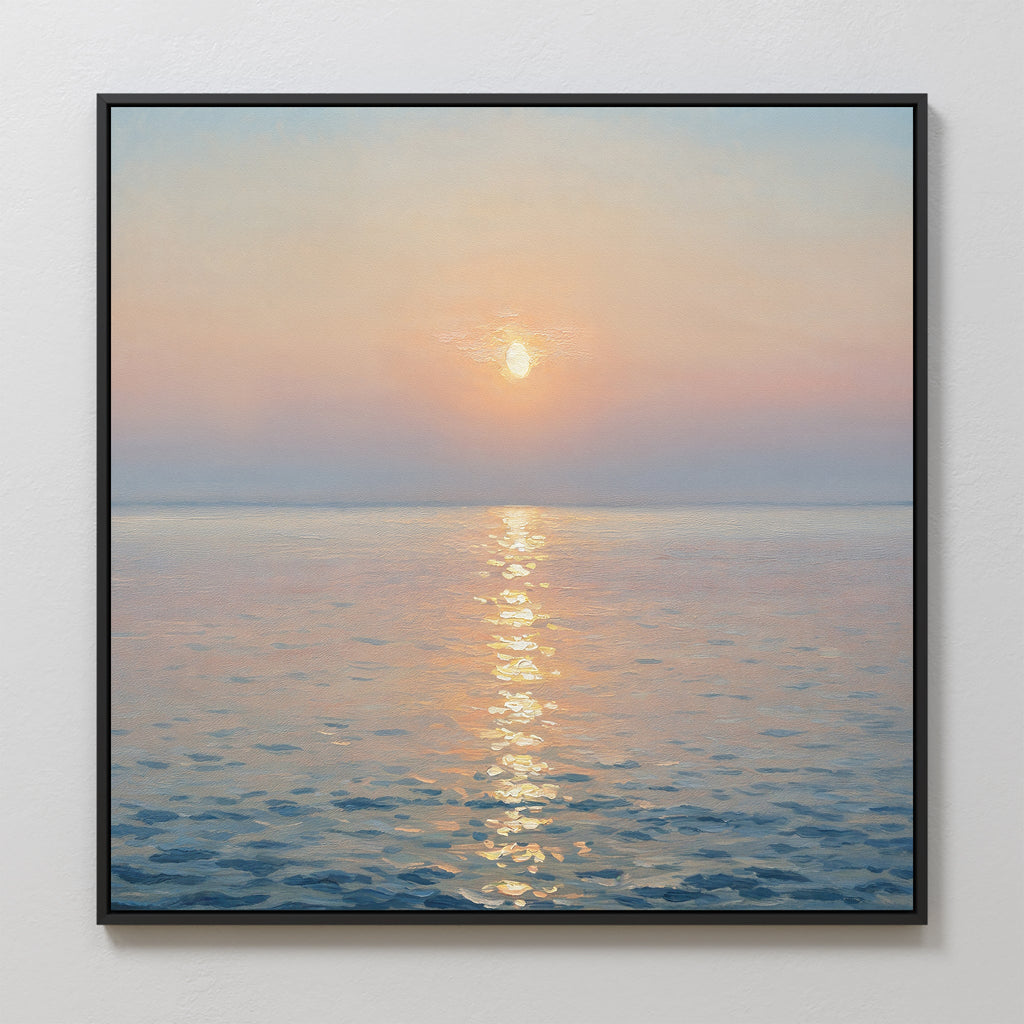 Whispers of a Gilded Tide – blue vintage canvas wall art print by Aspire Prints
