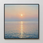 Whispers of a Gilded Tide – blue vintage canvas wall art print by Aspire Prints