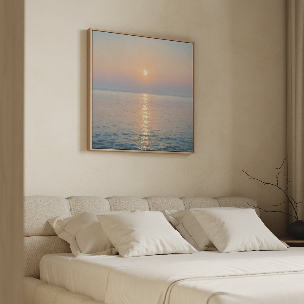 Whispers of a Gilded Tide – blue vintage canvas wall art print by Aspire Prints