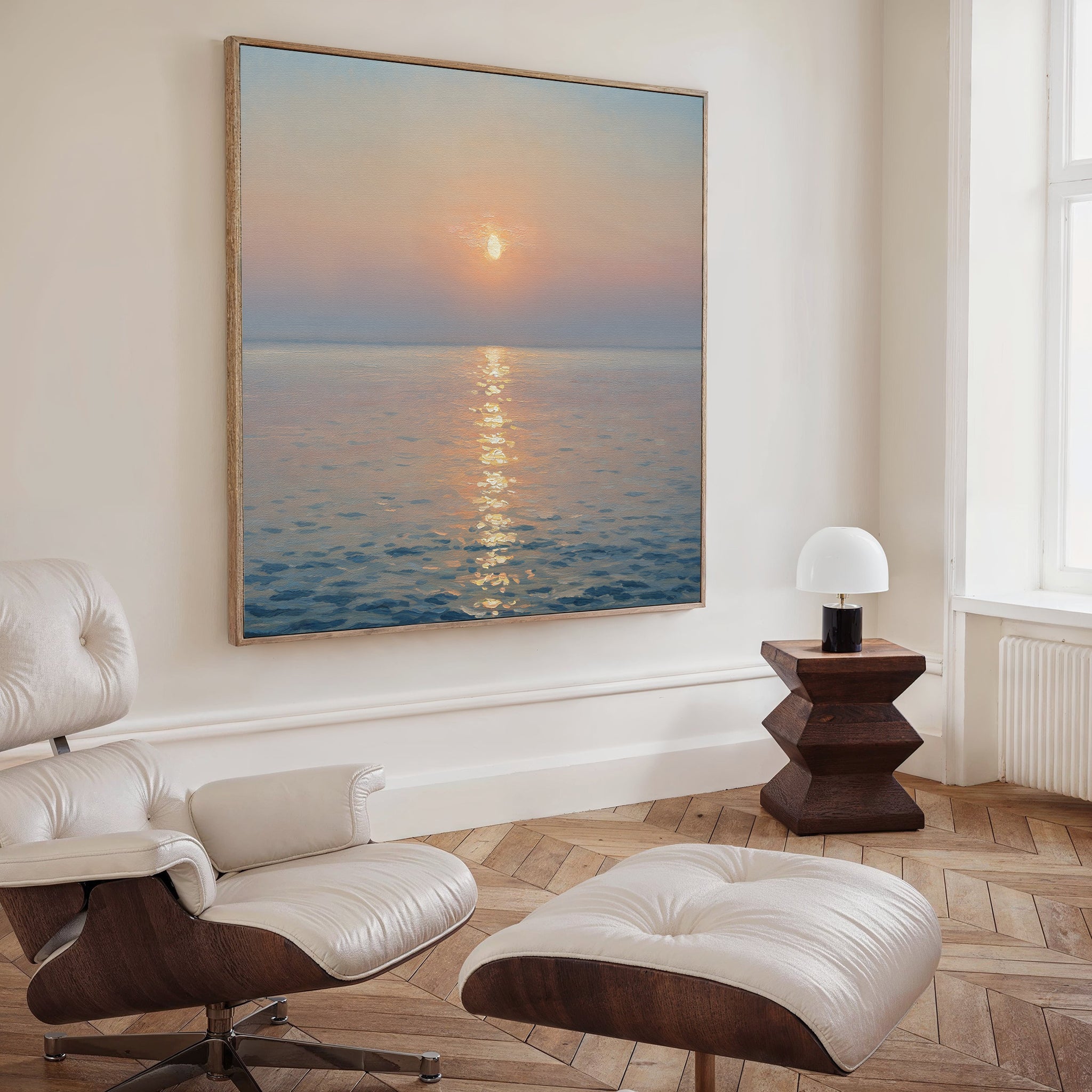 Whispers of a Gilded Tide – blue vintage canvas wall art print by Aspire Prints