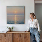 Whispers of a Gilded Tide – blue vintage canvas wall art print by Aspire Prints