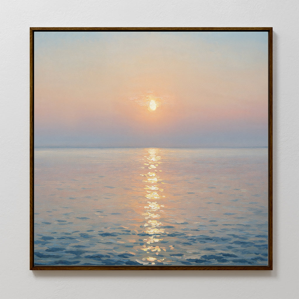Whispers of a Gilded Tide – blue vintage canvas wall art print by Aspire Prints