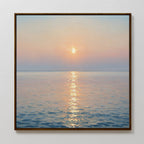 Whispers of a Gilded Tide – blue vintage canvas wall art print by Aspire Prints