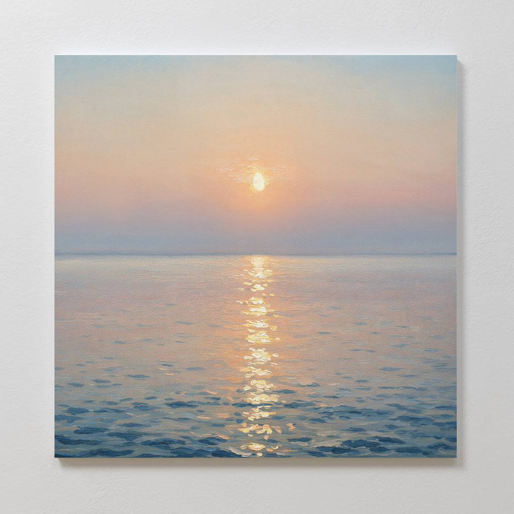 Whispers of a Gilded Tide – blue vintage canvas wall art print by Aspire Prints
