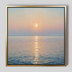 Whispers of a Gilded Tide – blue vintage canvas wall art print by Aspire Prints