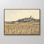 Wheatlight Sanctuary – golden yellow vintage canvas wall art print by Aspire Prints