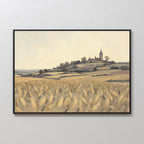 Wheatlight Sanctuary – golden yellow vintage canvas wall art print by Aspire Prints