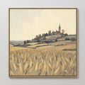 Wheatlight Sanctuary – golden yellow vintage canvas wall art print by Aspire Prints