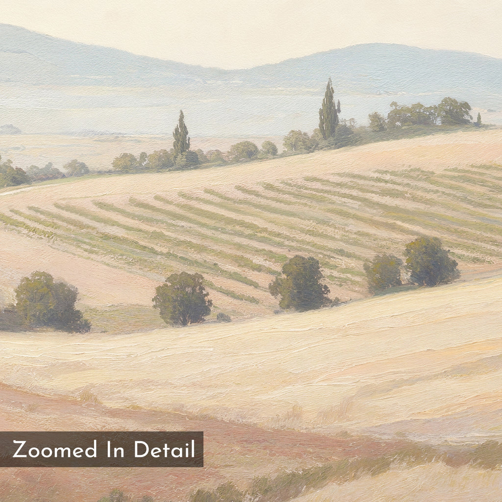 Whispering Harvest, Golden Plains – green vintage canvas wall art print by Aspire Prints