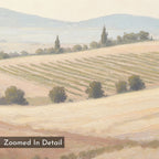 Whispering Harvest, Golden Plains – green vintage canvas wall art print by Aspire Prints