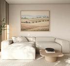 Whispering Harvest, Golden Plains – green vintage canvas wall art print by Aspire Prints