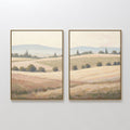 Whispers of the Harvest – Set of 2 Canvas Prints set of 2 – green vintage canvas wall art by Aspire Prints