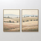 Whispers of the Harvest – Set of 2 Canvas Prints set of 2 – green vintage canvas wall art by Aspire Prints