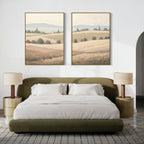 Whispers of the Harvest – Set of 2 Canvas Prints set of 2 – green vintage canvas wall art by Aspire Prints