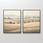 Whispers of the Harvest – Set of 2 Canvas Prints set of 2 – green vintage canvas wall art by Aspire Prints