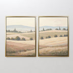 Whispers of the Harvest – Set of 2 Canvas Prints set of 2 – green vintage canvas wall art by Aspire Prints