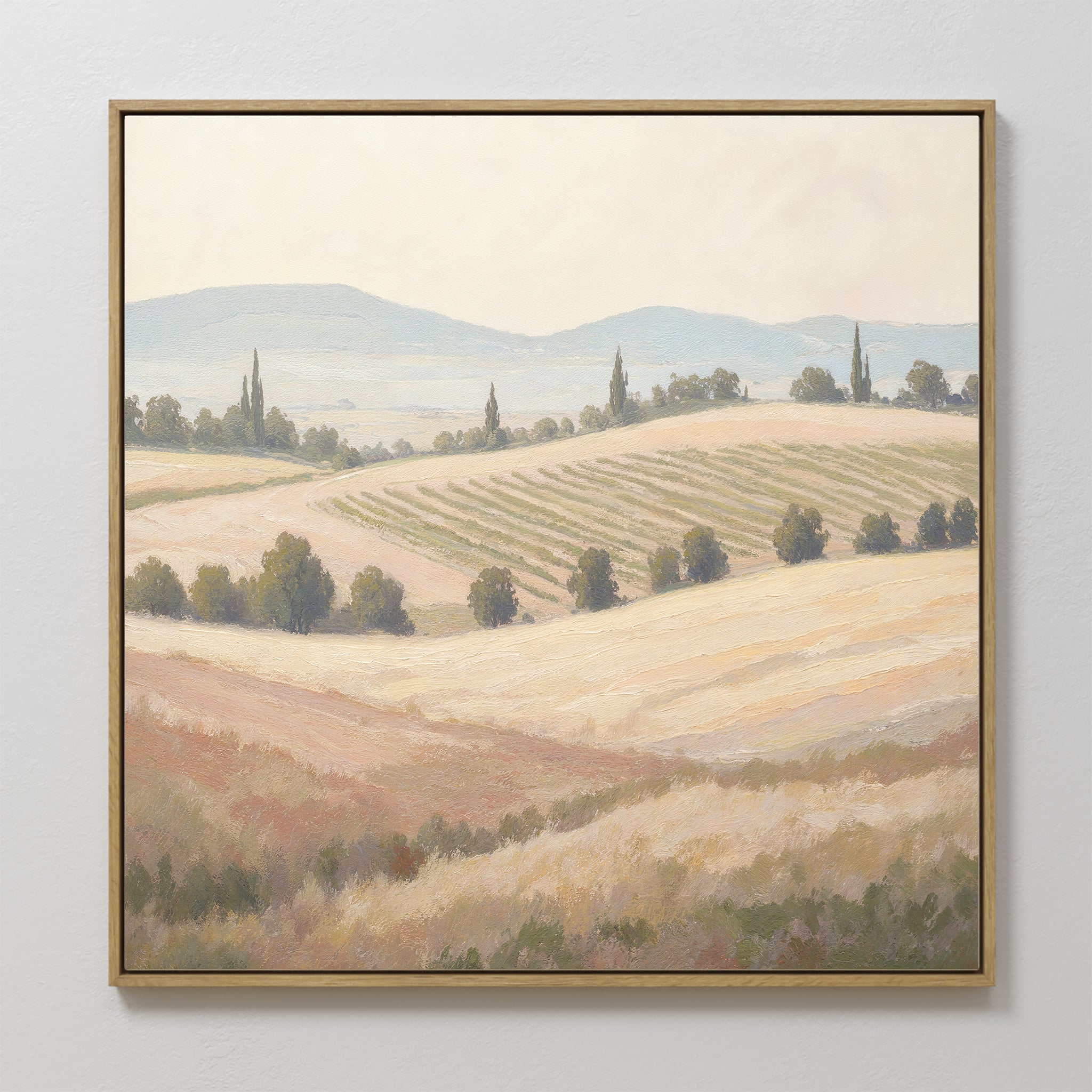 Amber Harvest Hush – green vintage canvas wall art print by Aspire Prints
