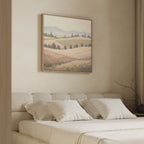 Amber Harvest Hush – green vintage canvas wall art print by Aspire Prints