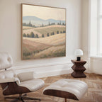 Amber Harvest Hush – green vintage canvas wall art print by Aspire Prints