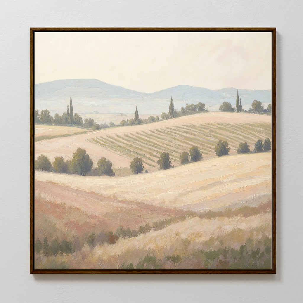 Amber Harvest Hush – green vintage canvas wall art print by Aspire Prints