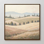 Amber Harvest Hush – green vintage canvas wall art print by Aspire Prints