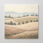 Amber Harvest Hush – green vintage canvas wall art print by Aspire Prints