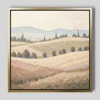 Amber Harvest Hush – green vintage canvas wall art print by Aspire Prints