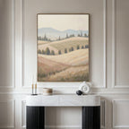 Whispering Harvest at Golden Light – green vintage canvas wall art print by Aspire Prints