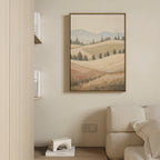 Whispering Harvest at Golden Light – green vintage canvas wall art print by Aspire Prints