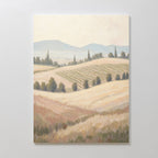 Whispering Harvest at Golden Light – green vintage canvas wall art print by Aspire Prints