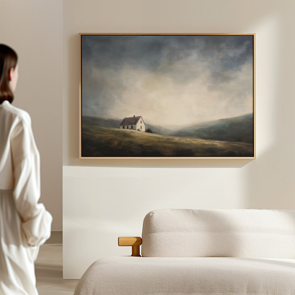 Whispers of the Lone Croft – green vintage canvas wall art print by Aspire Prints