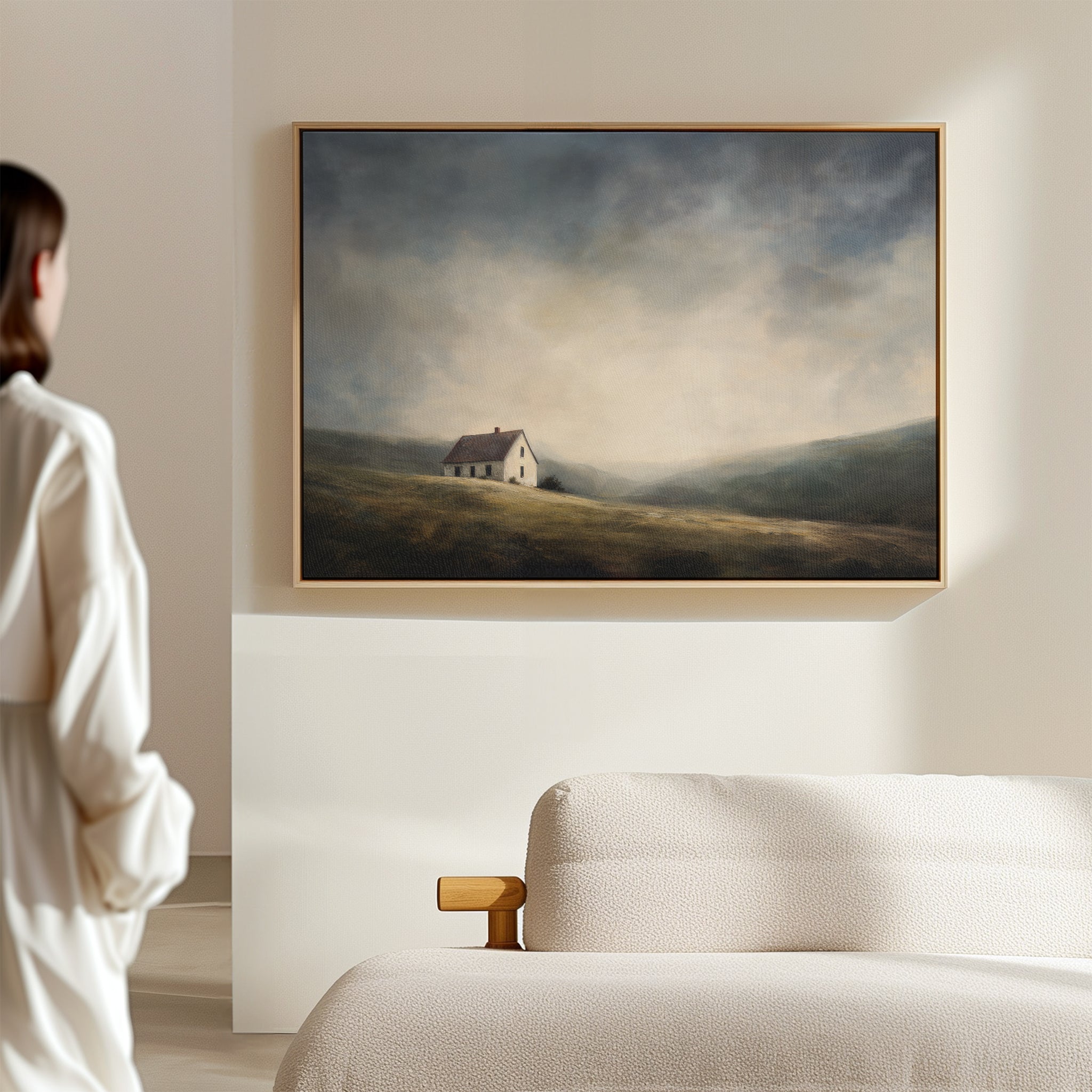 Whispers of the Lone Croft – green vintage canvas wall art print by Aspire Prints