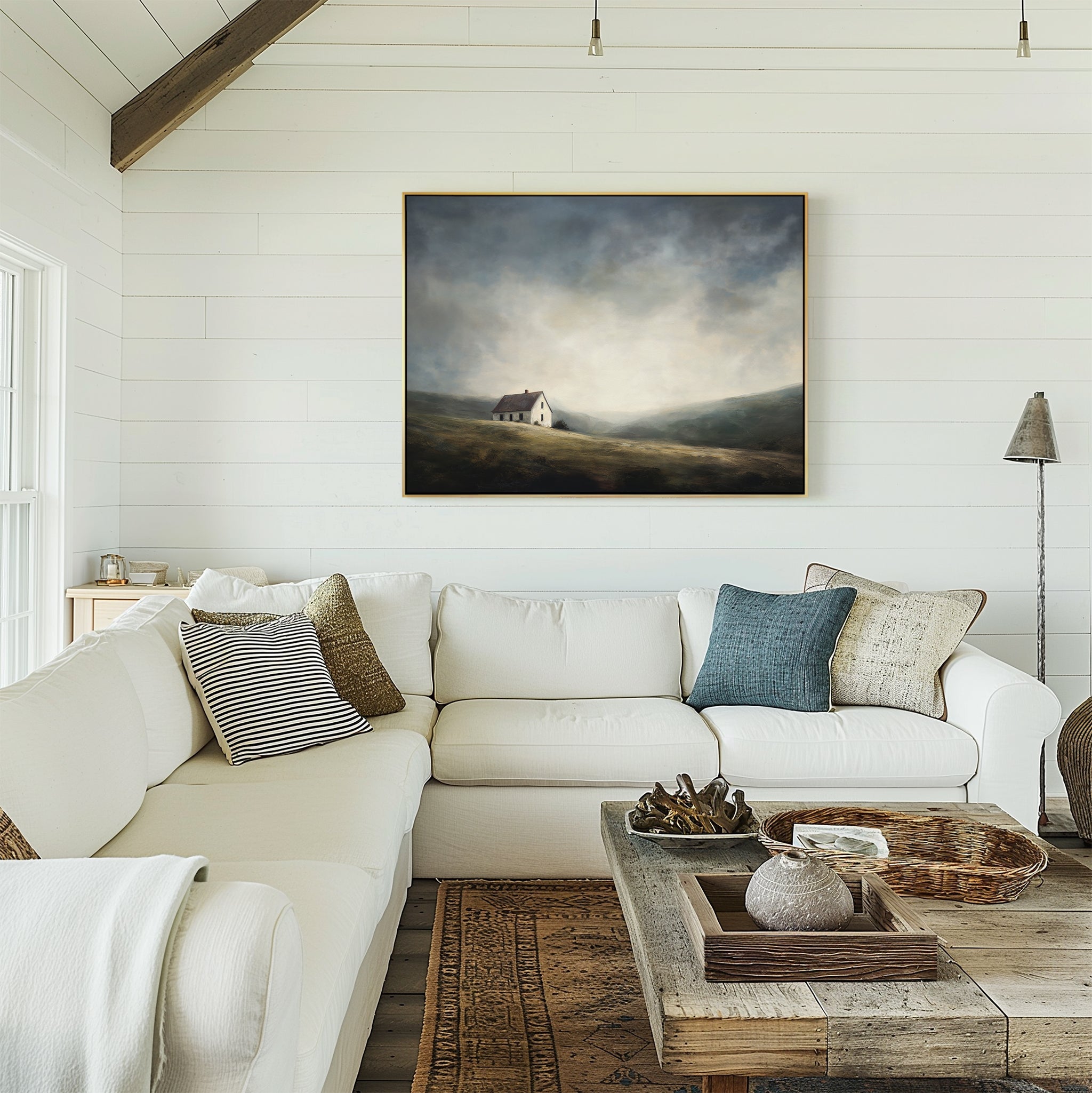 Whispers of the Lone Croft – green vintage canvas wall art print by Aspire Prints