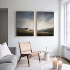 Whispers of the Moor – Set of 2 Canvas Prints set of 2 – green vintage canvas wall art by Aspire Prints