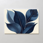 Moonlit Flora – blue botanical canvas wall art print by Aspire Prints
