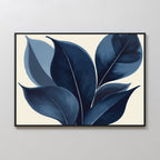 Moonlit Flora – blue botanical canvas wall art print by Aspire Prints