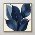 Midnight Botanica – blue botanical canvas wall art print by Aspire Prints