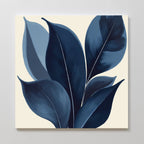 Midnight Botanica – blue botanical canvas wall art print by Aspire Prints
