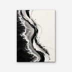 Ink Shoreline Canvas Art - Vertical – Stretched Canvas Only on white background