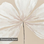 Whisper of Petals – beige and white botanical canvas wall art print by Aspire Prints